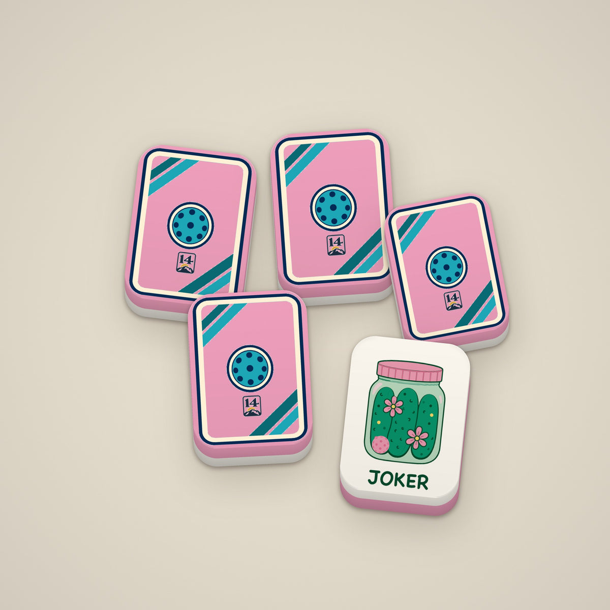 Pickled Pink Large tiles, pink Baseline back